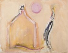 *Kitty North (British, b. 1963) A farmhouse, full moon