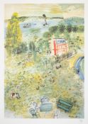 *Raoul Dufy (French, 1877-1953) House and Gardens with Sea Behind