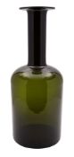 Otto Brauer for Holmegaard, a dark green Gulvvase of large size, paper label near base,