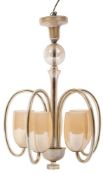 A moulded glass five light electrolier, probably Murano,