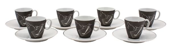 Johann Haviland and Raymond Loewy for Rosenthal, a porcelain part coffee service,
