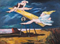 *Stanislaw Frenkiel (Polish, 1918-2001) Women on a See Saw