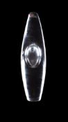 Timo Sarpeneva for Iitala an Orkidea glass vase, of heavy drawn form with central aperture,