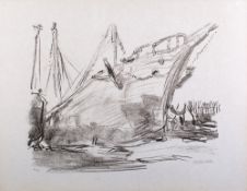*Oskar Kokoschka (Austrian, 1886-1980) Apulia - Boat shaped like a dolphin (Schiff wie ein Delphin),