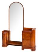 A mahogany dressing table stand with mirror in Art Deco style,