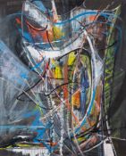 *Derrick Sayer (1917-1992) Untitled, Abstract initialled lower right mixed media 62 x 50cm.