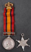 A Boer War Siege of Kimberly pair, to Private C Ellis, C Company, Kimberley Town Guard.