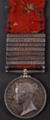 A Victorian Military General Service Medal with seven clasps to James Ashworth 95th Foot', 'Coruna',