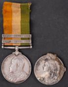 A Kings South Africa Medal and two claps renamed to '1216 Sgt V Lobb Stienaeckers Horse 44798 Pte V