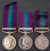 Three George VI General Service Medals.