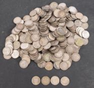 A quantity of silver threepence including Edward VII and Victorian.