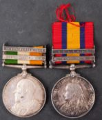 A Boer War pair to '6031 Pte C Grafton Devon Regt',