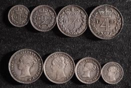 A Maundy Set, 1885 (dated box).