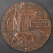 A WWI Death Plaque for Major Francis John Hext, DSC, MC and Bar, Croix de Guerre with Palm,RFA,