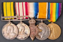 An Africa and WWI Royal Naval group of five to '270763 P S Smith ERA 3Cl HMS Fox',