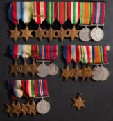 Four WW2 medal groups.