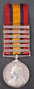 A Queen's South Africa medal with six clasps to '29342 Supr R Swinford RE', 'Relief of Kimberly',