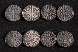 Four Edward I pennies including Berwick on Tweed.