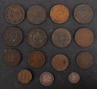 Colonial Anchor Money, 1822, Gibraltan 1 quart, 1810, Prince Edward Island halfpenny, 1857,