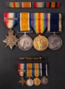 A WWI Royal Marines group of four to ' Ply 3960 Col Sergt J G B Netting RM Brigade',