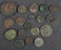 A bag of Roman Coins etc.