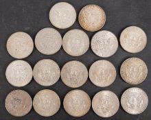 USA Kennedy half dollars, 1964, 1965, 1969, eight 1968 , 1967 and 1969.