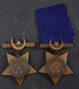 Two Khedive's Star Medals,