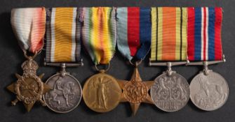 A WWI/ WWII group of six to 'Gnr F. L.