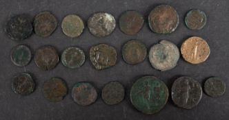 A bag of Roman Coins etc.