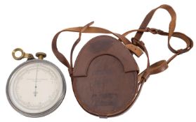 A lacquered brass Precision Aneroid Mining Barometer, maker Casella, London, No.