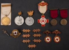 A British Red Cross Society gilt and enamel Proficiency medal to '10234 E Russell Coombs',