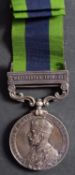 A George V India General Service Medal with Waziristan 1919-21 clasp to 1039055 Dvr E F Webb RFA'.