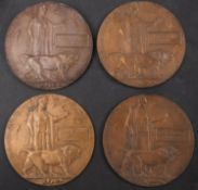 Four WWI Memorial Plaques, with Commonwealth War Graves Commission research.