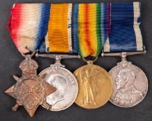 A WWI group of four to ' M1573 H F Merrifield ERA 4 RN' 1914-15 Star, War Medal,
