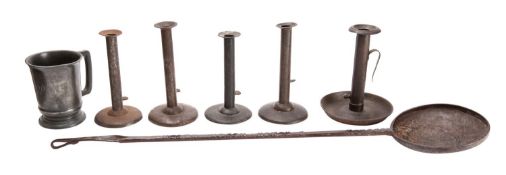 An 18th century iron skimmer,
