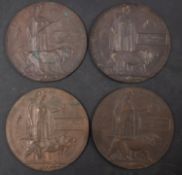 Four WWI Memorial Plaques, with Commonwealth War Graves Commission research.