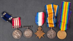 A WWI Royal Naval group of five to '279462 J Hawkins Ch Sto HMS Fox',