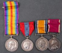 Two WWI pairs 'J68836 C A Awbery Ord RN' war Medal and George VI Imperial Service Medal 'ARQM G E