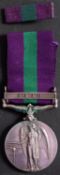A George V General Service Medal with Iraq clasp to '01213 Pte P Allen DCLI'