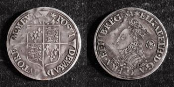 An Elizabeth I milled six pence M. M. Star, 1564.