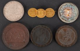 Two 1797 cartwheel two pences with Royal commemorative medallions.