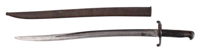 A British 1856 pattern yataghan-bladed bayonet,