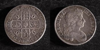 A better grade Charles II octavo Crown, 1676.