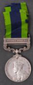 A George V India General Service Medal with Burma 1930-32 clap to '3649743 Pte T A Rowcliffe The