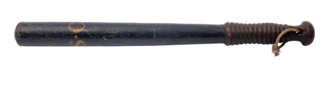 A late 19th/ early 20th century Special Constabulary truncheon, unsigned,