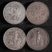 British Trade Dollars, 1898 and 1912.