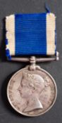 A Victorian Royal Naval Long Service and Good Conduct medal to 'J Halifax, TO Artfr HMS Vernon'.