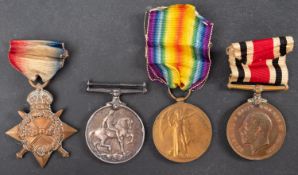 A WWI group of four to 'J9992 A E Brailey AB RN', 1914-15 Star, War Medal ,