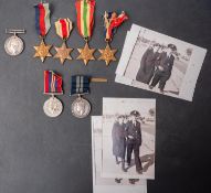 A WWII Minesweeping Distinguished Service Medal group of seven to 'J114281 P Beer PO',