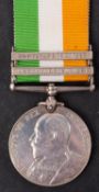 A King's South Africa Medal with two clasp to '3340 Corpl J Smith 7th Drgn Gds'
